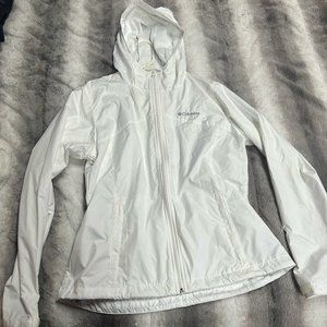 Womens White Columbia Wind Breaker